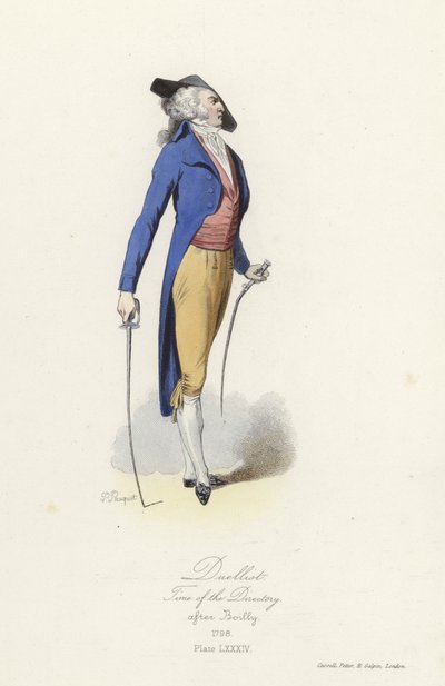 Duelista francés, época del Directorio de French School