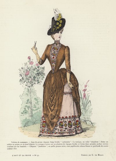 Placa de moda francesa, 1885-86 de French School