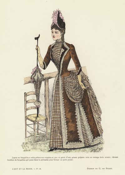 Placa de moda francesa, 1885-86 de French School