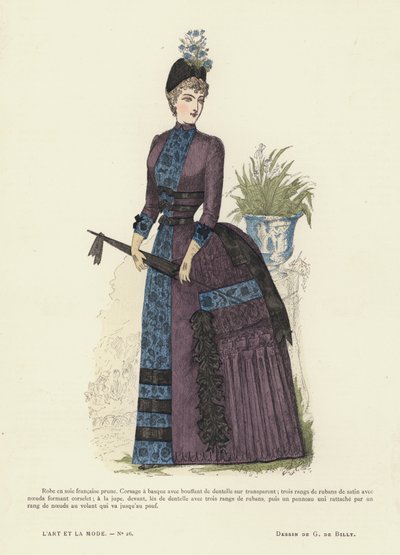 Placa de moda francesa, 1885-86 de French School