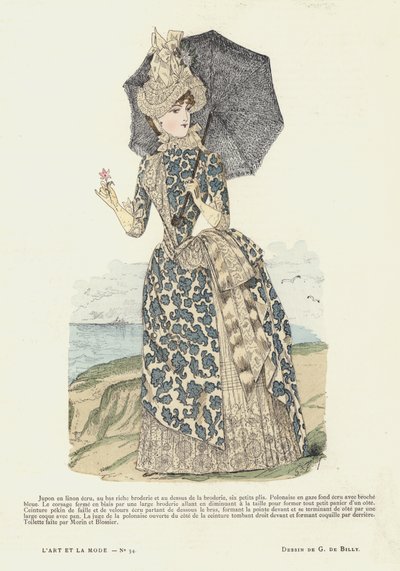 Placa de moda francesa, 1885-86 de French School
