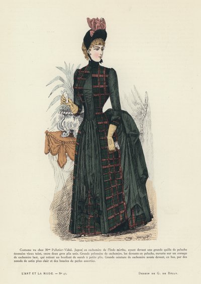 Placa de moda francesa, 1885-86 de French School