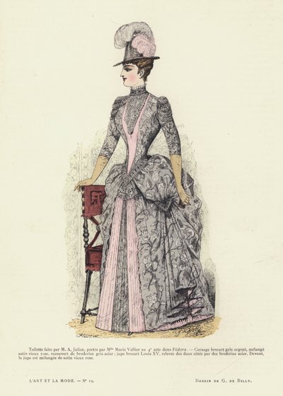 Placa de moda francesa, 1885-86 de French School