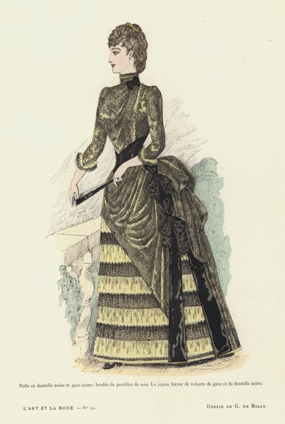 Placa de moda francesa, 1885-86 de French School