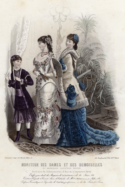 Placa de moda francesa, finales del siglo XIX de French School