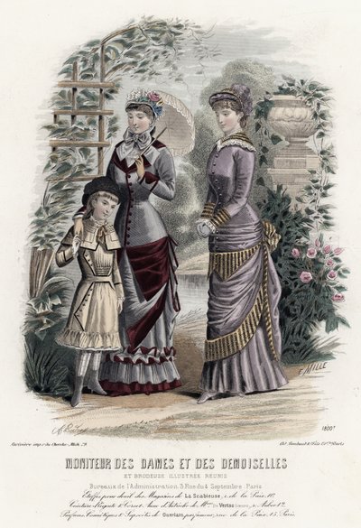 Placa de moda francesa, finales del siglo XIX de French School