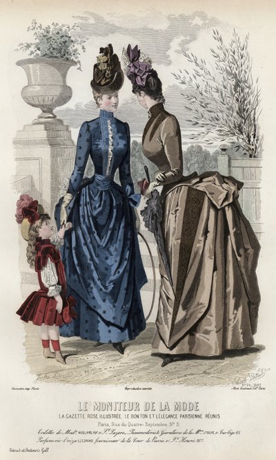 Placa de moda francesa, finales del siglo XIX de French School