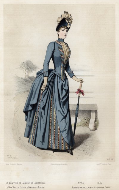 Placa de moda francesa, finales del siglo XIX de French School