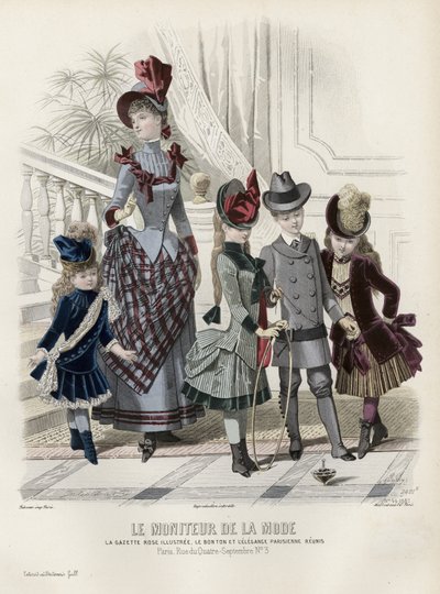 Placa de moda francesa, finales del siglo XIX de French School