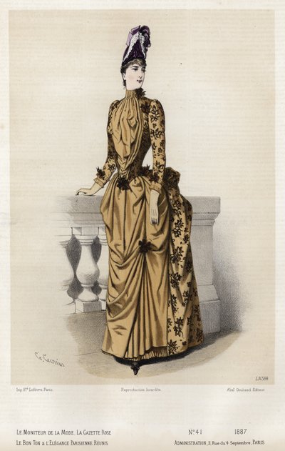 Placa de moda francesa, finales del siglo XIX de French School