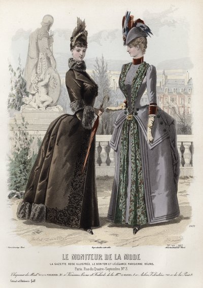 Placa de moda francesa, finales del siglo XIX de French School