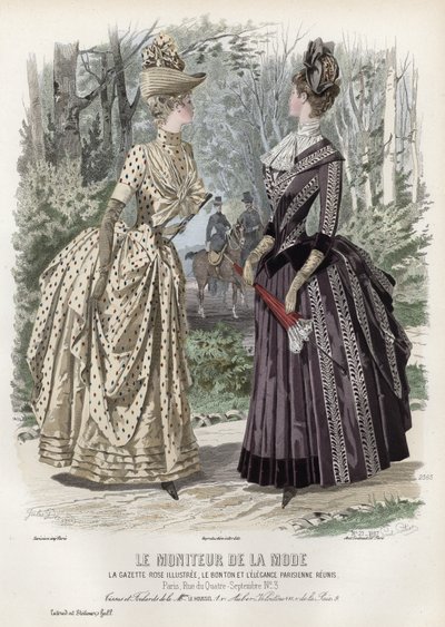 Placa de moda francesa, finales del siglo XIX de French School