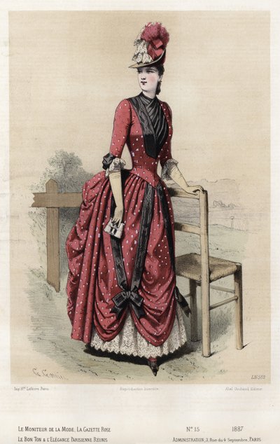 Placa de moda francesa, finales del siglo XIX de French School