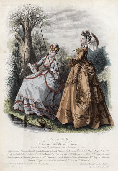 Placa de moda francesa, finales del siglo XIX de French School