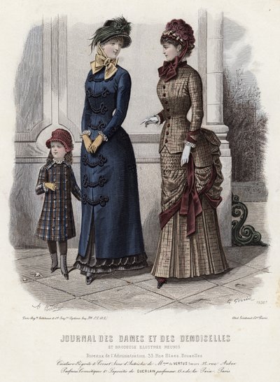 Placa de moda francesa, finales del siglo XIX de French School