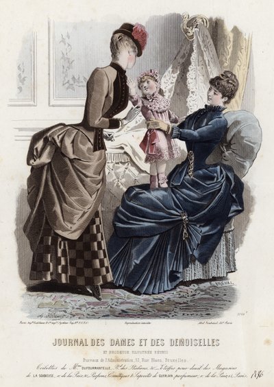 Placa de moda francesa, finales del siglo XIX de French School