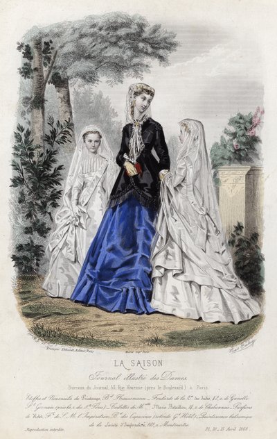 Placa de moda francesa, finales del siglo XIX de French School
