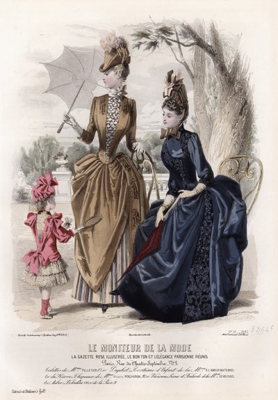 Placa de moda francesa, finales del siglo XIX de French School