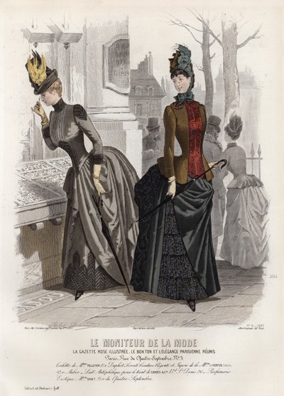 Placa de moda francesa, finales del siglo XIX de French School