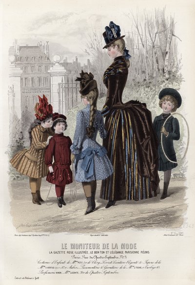 Placa de moda francesa, finales del siglo XIX de French School