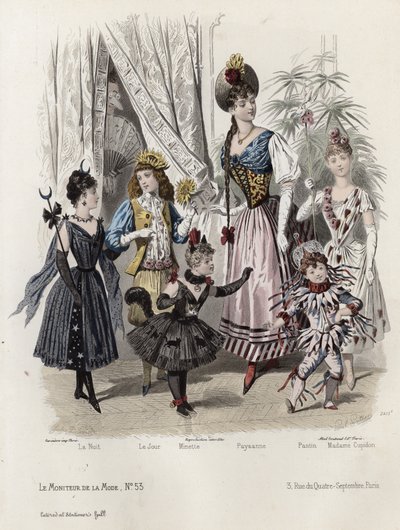 Placa de moda francesa, finales del siglo XIX de French School