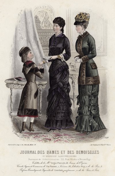 Placa de moda francesa, finales del siglo XIX de French School