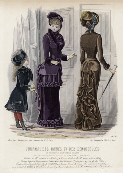 Placa de moda francesa, finales del siglo XIX de French School