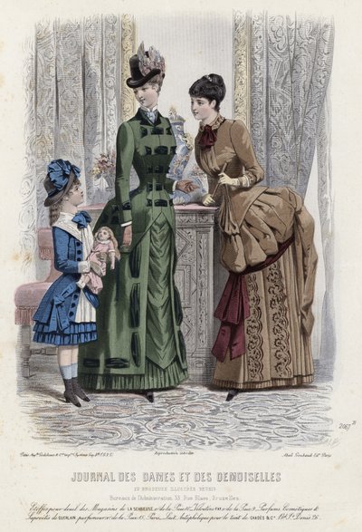 Placa de moda francesa, finales del siglo XIX de French School