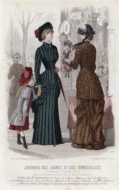 Placa de moda francesa, finales del siglo XIX de French School