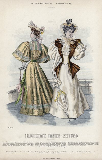 Placa de moda francesa, finales del siglo XIX de French School