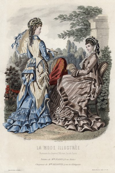 Placa de moda francesa, finales del siglo XIX de French School