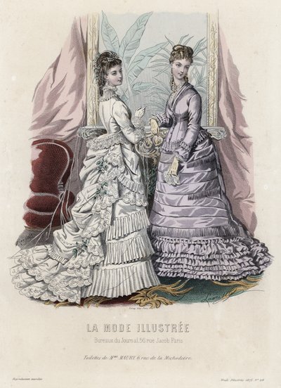 Placa de moda francesa, finales del siglo XIX de French School