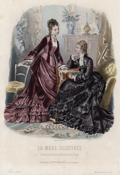 Placa de moda francesa, finales del siglo XIX de French School