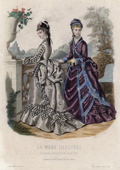Placa de moda francesa, finales del siglo XIX de French School