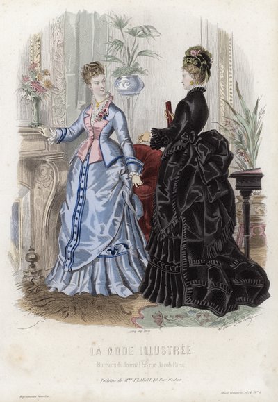 Placa de moda francesa, finales del siglo XIX de French School
