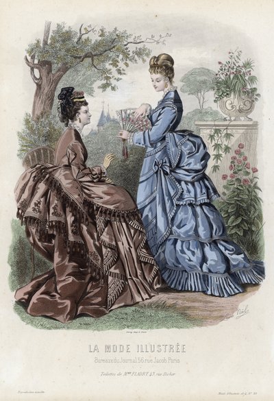 Placa de moda francesa, finales del siglo XIX de French School