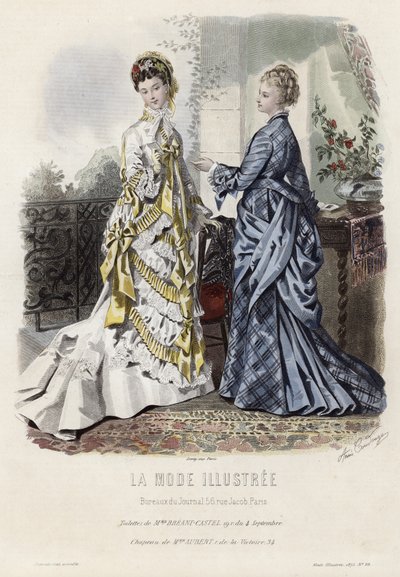 Placa de moda francesa, finales del siglo XIX de French School