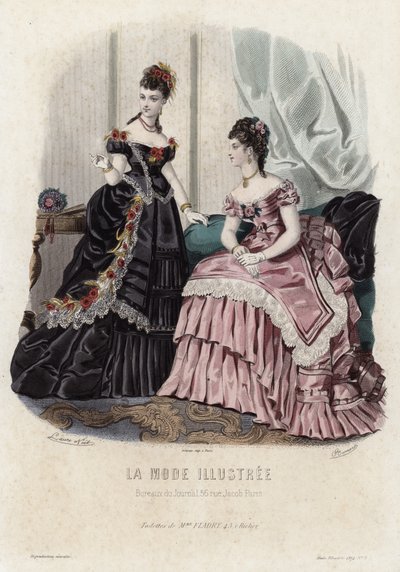 Placa de moda francesa, finales del siglo XIX de French School