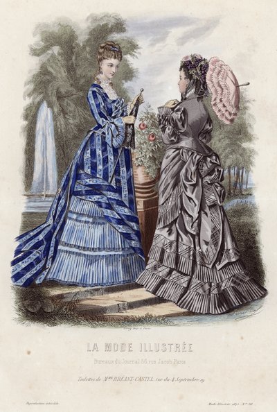 Placa de moda francesa, finales del siglo XIX de French School
