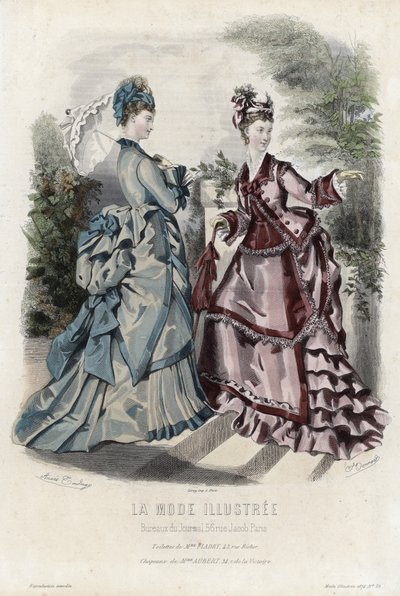 Placa de moda francesa, finales del siglo XIX de French School
