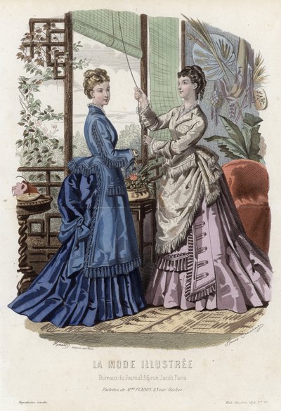 Placa de moda francesa, finales del siglo XIX de French School