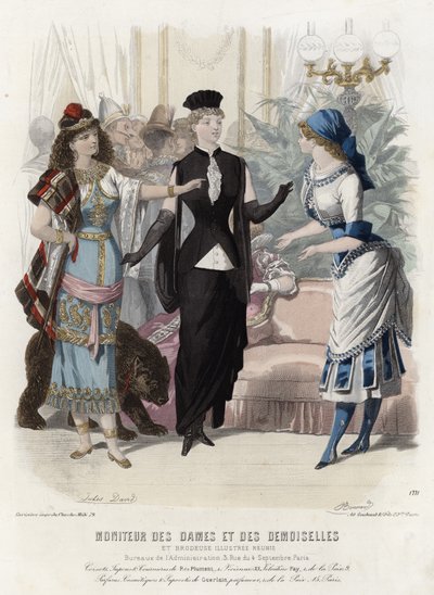 Placa de moda francesa, finales del siglo XIX de French School