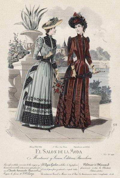 Placa de moda francesa, finales del siglo XIX de French School