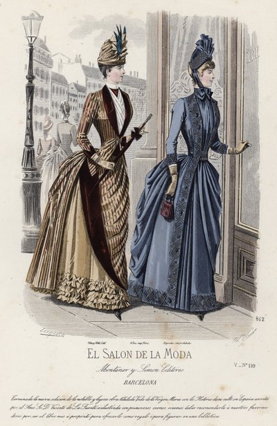 Placa de moda francesa, finales del siglo XIX de French School