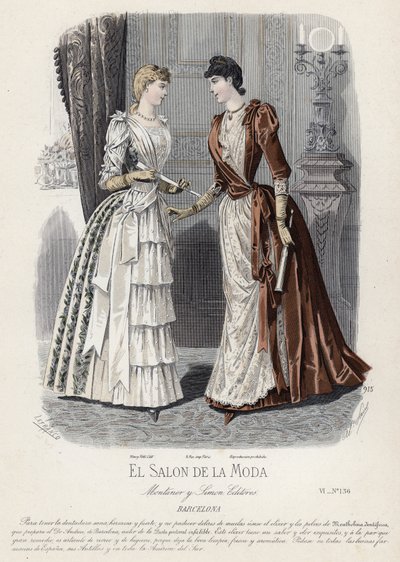Placa de moda francesa, finales del siglo XIX de French School