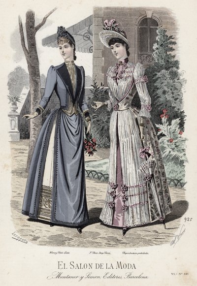 Placa de moda francesa, finales del siglo XIX de French School