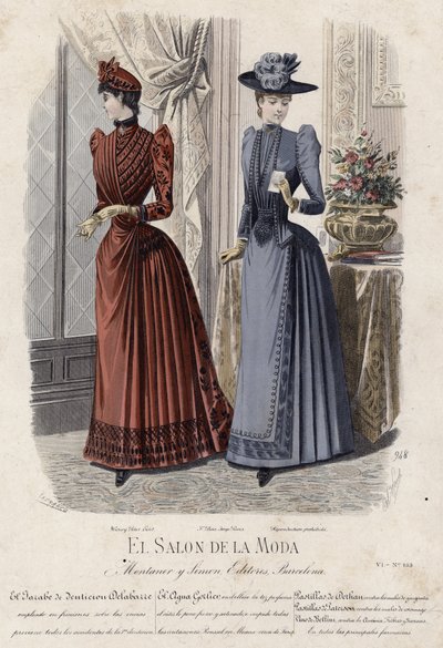 Placa de moda francesa, finales del siglo XIX de French School