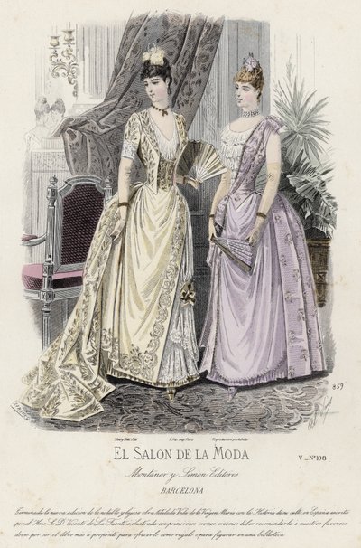Placa de moda francesa, finales del siglo XIX de French School