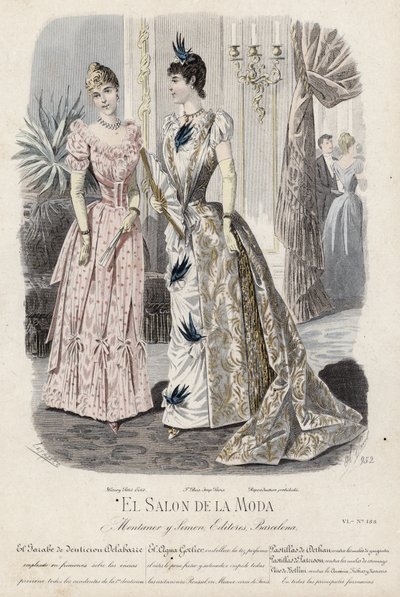 Placa de moda francesa, finales del siglo XIX de French School