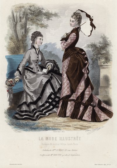 Placa de moda francesa, finales del siglo XIX de French School